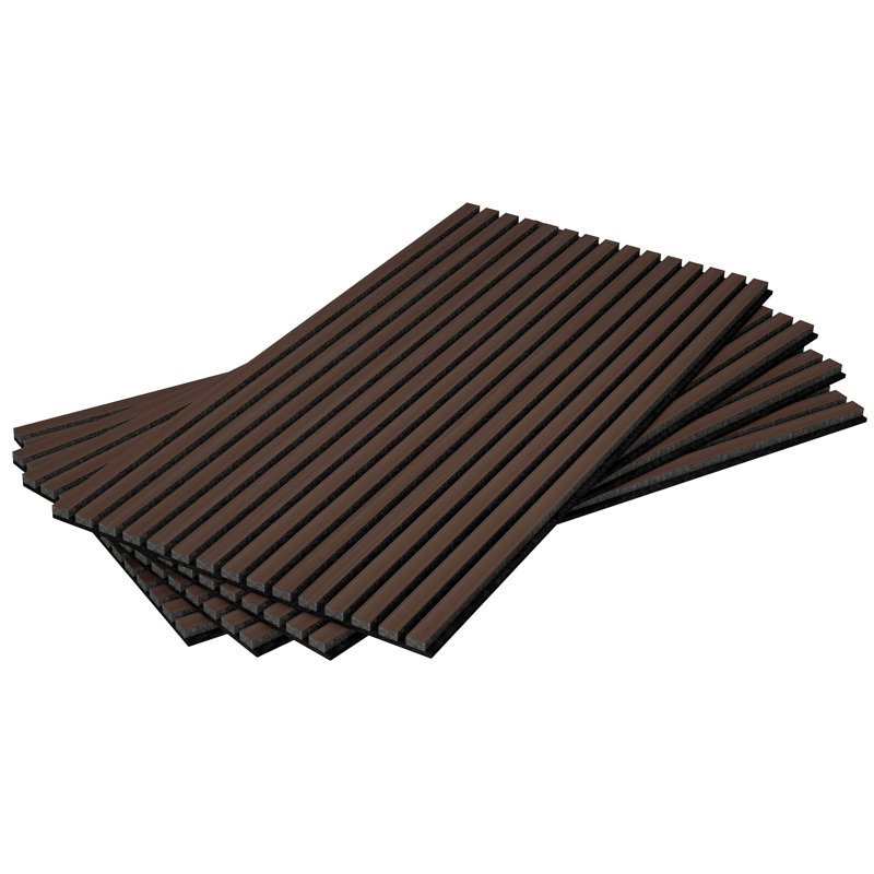 4 panneaux muraux en bois de 47,4 po x 23,6 po, panneaux d'insonorisation décoratifs pour murs et plafonds, conception à lattes 3D