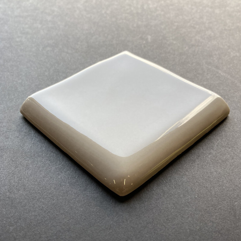 Guastavino 3'' x 3'' Ceramic Corner Piece Tile Trim, Silver Fox
