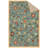 Ottohome Non-Slip Floral Leaves Area Rug For Living Room, Hallway, Entryway Rug, Seafoam Green-411517531