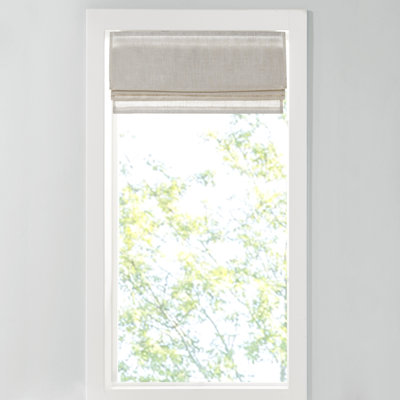 Kyler Natural Linen Blend Light Filtering Soft Lightweight Single 31x64" Roman Shade