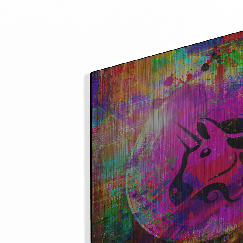 Red Barrel Studio® UNI UNIwap Crypto, art mural en métal, H 12 po x l 12 po