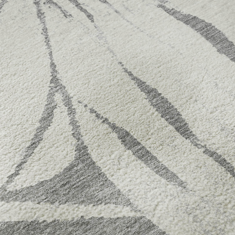 Premium Machine Washable Mayfield AMF2263 Floral Rug, Gray, 3' x 5'