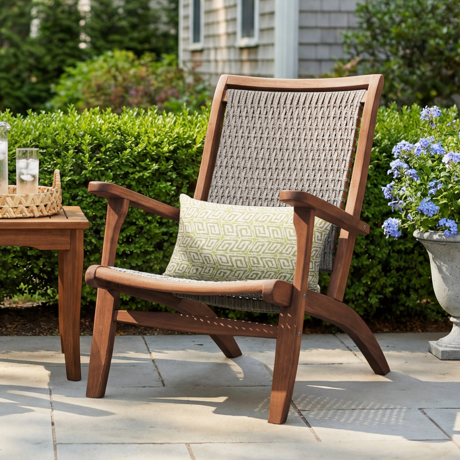 Arnot Outdoor Lounge Chair, Brown