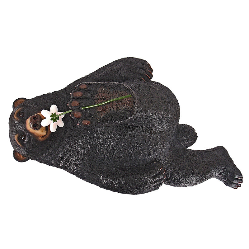 Smell the Flowers Garden Bear Statue