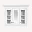 Armoire de rangement murale pour salle de bain avec miroir et portes en verre