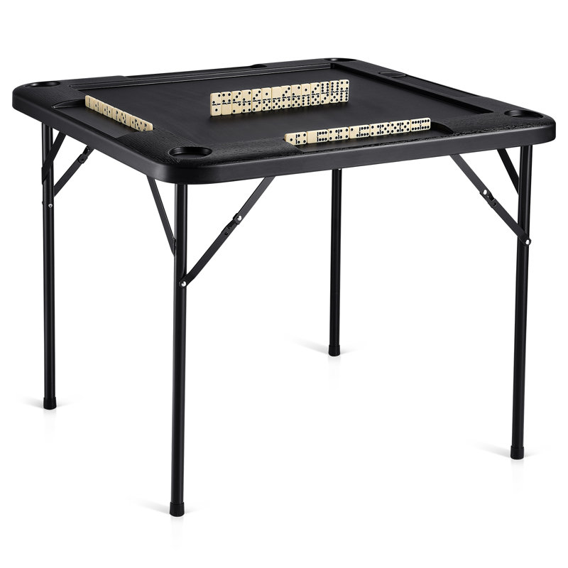 Table pliable pour 4 joueurs Stellweilan Tessberg 35,43 po, Noir