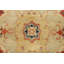 Tapis rouille / beige en laine noué à la main de conception unique 4 pi 1 po x 6 pi 3 po