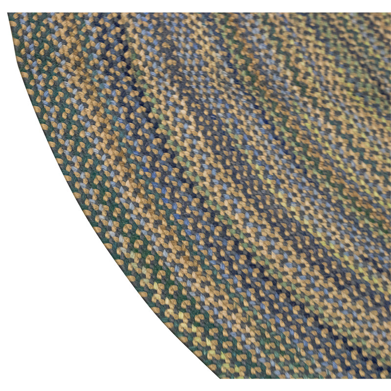 Hand Knotted Wool Area Rug in Blue