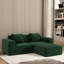 Lit modulaire à 3 places, velours en velours côtelé doux, configuration flexible, éponge haute densité, assise plus profonde, mousse idéale pour la détente dans le salon, sans assemblage, petits espaces