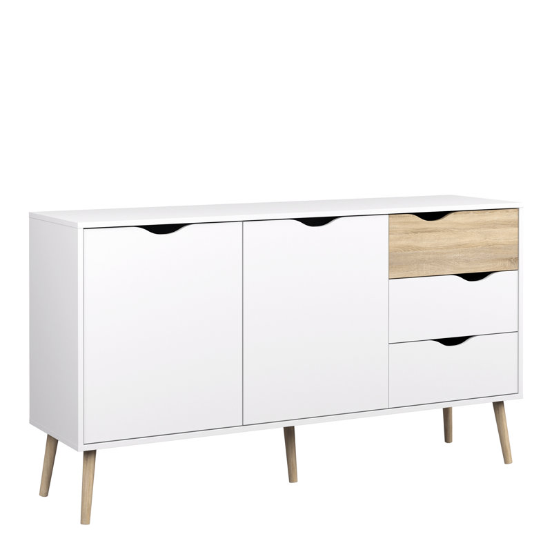 Havana Sideboard, White/Oak