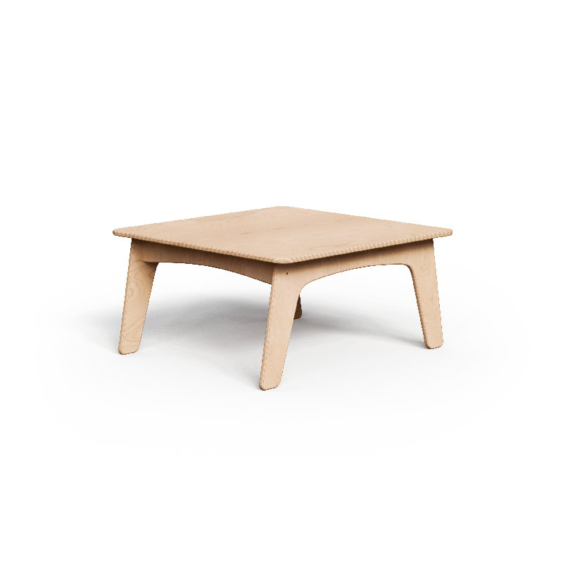 Table carrée Montessori, H 18 po x L 36 po x l 36 po