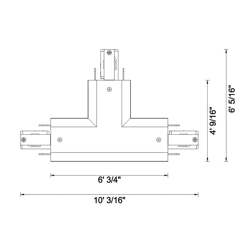 Recessed T Connecter, Platinum