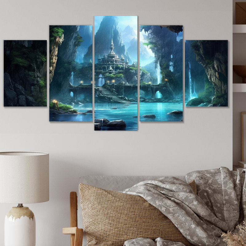Hidden Castle - Castles Wall Art Print - 5 Panels
