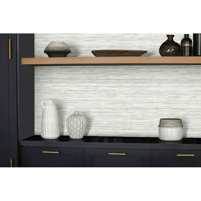 Random Sized Natural Stone Linear Mosaic Wall Tile