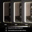 Miroir de salle de bain avec cadre en aluminium et éclairage à DEL-342891754-342891758