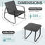 2 - Person Outdoor Dining Set, 3-Piece PVC-coated polyester Rocking Outdoor Seating Group-2036540468