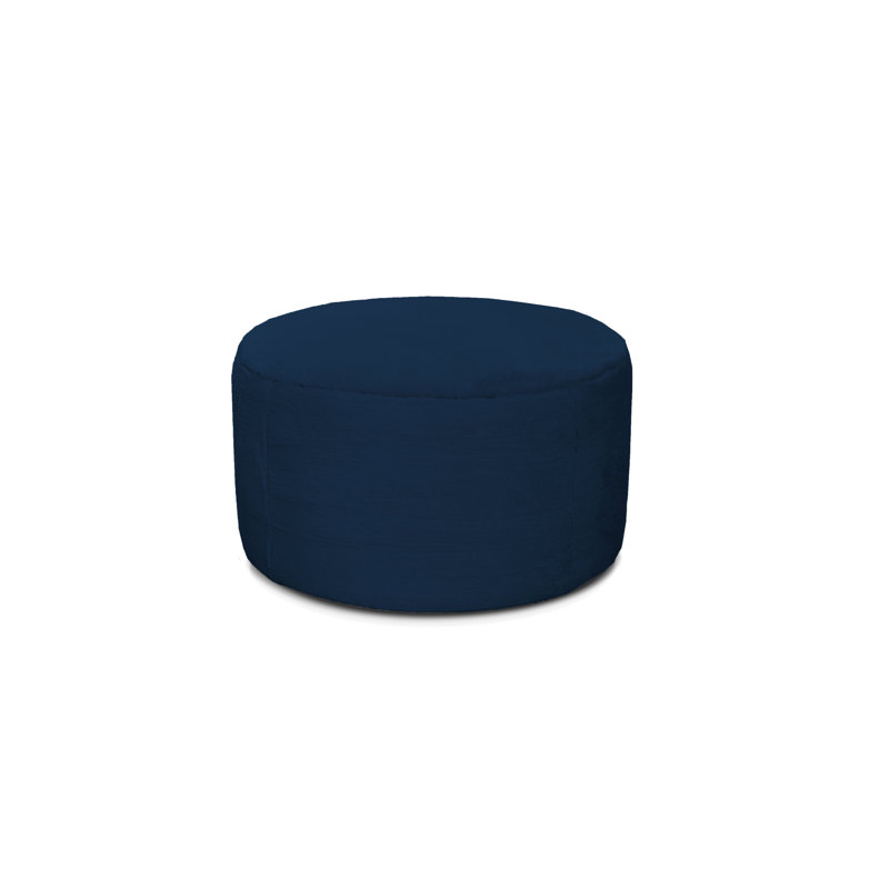 72cm Wide Circle Pouffe Ottoman, Navy