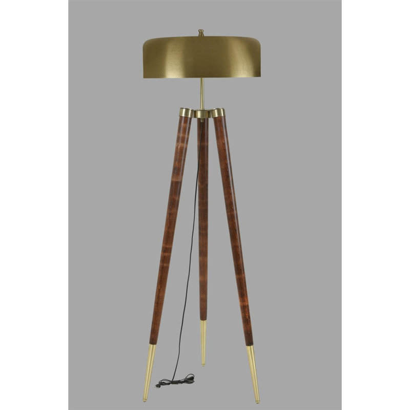 Claypoole 165cm Tripod Floor Lamp, Gold