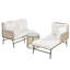 Beige Outdoor Furniture Set With Cushions