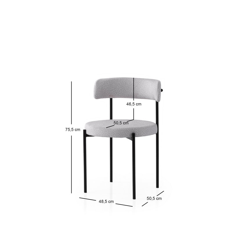 Ensemble de chaises (2 pièces), Gris clair