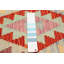 Tapis bleu clair / rouge en laine nouvel âge 5 pi 0 po x 6 pi 7 po Knylah