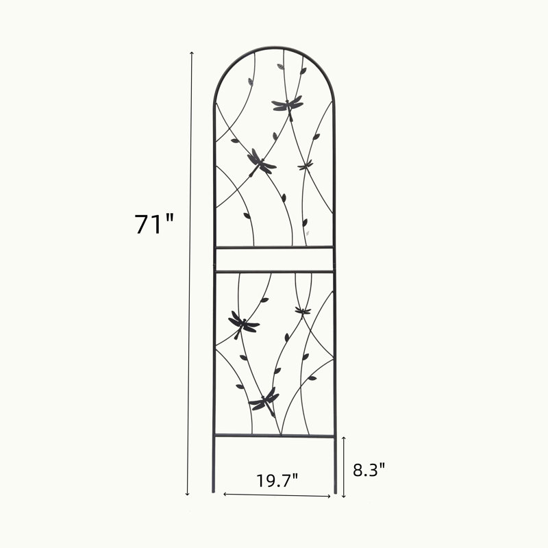 Ensemble de 2 treillis de jardin en métal, H 71 po x l 19,7 po x P 0,51 po
