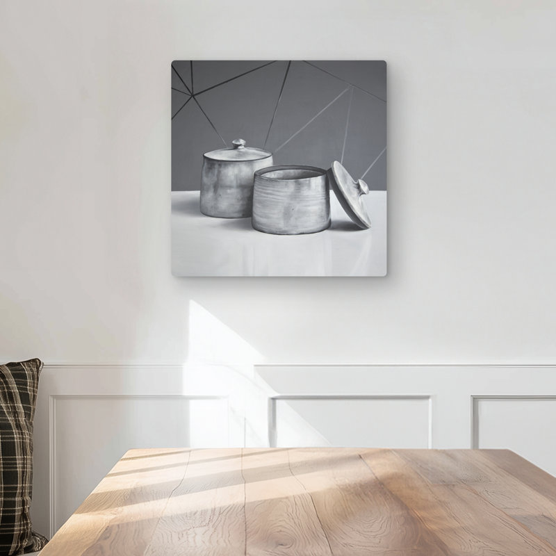Old Pot with Lid - Metal Print Kitchen Decor | Home Accent