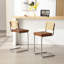 Tabouret de comptoir moderne en rotin de 26 po avec siège capitonné en similicuir chromé Marlow-1487443892-1487443896-1480280369