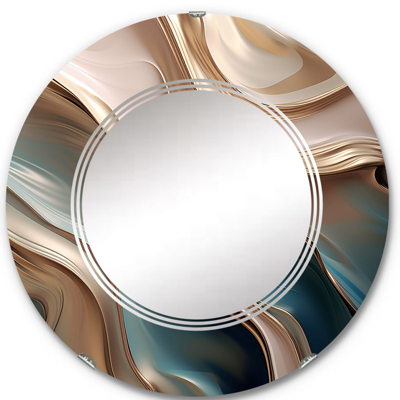 Uleena - Miroir mural moderne rond, 24 po x 24 po