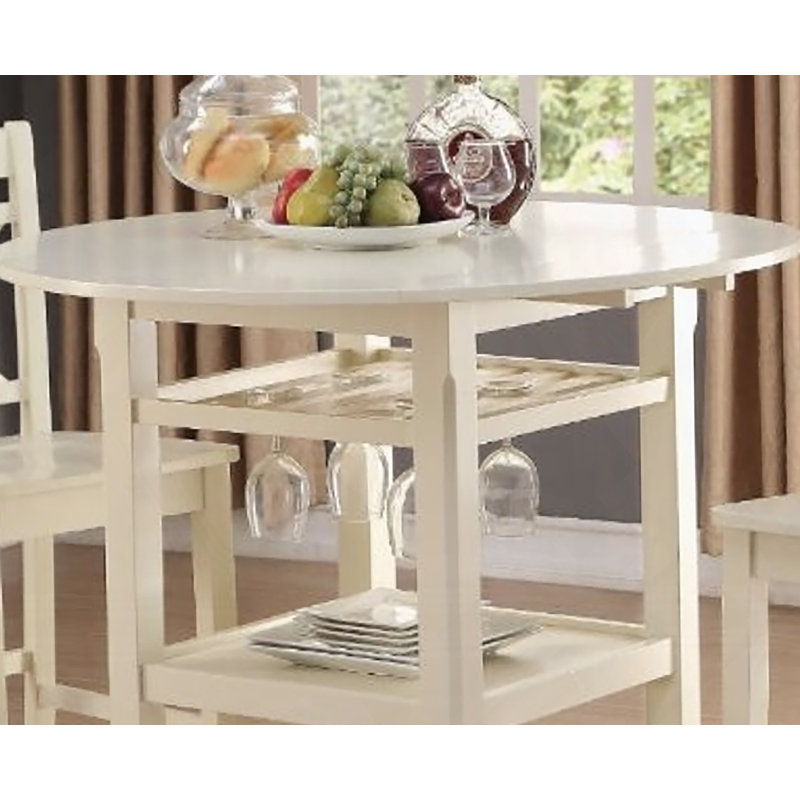 Table à hauteur de comptoir crème