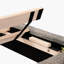 Lit plateforme tapissier gris pour grand lit - conception silencieuse et stable