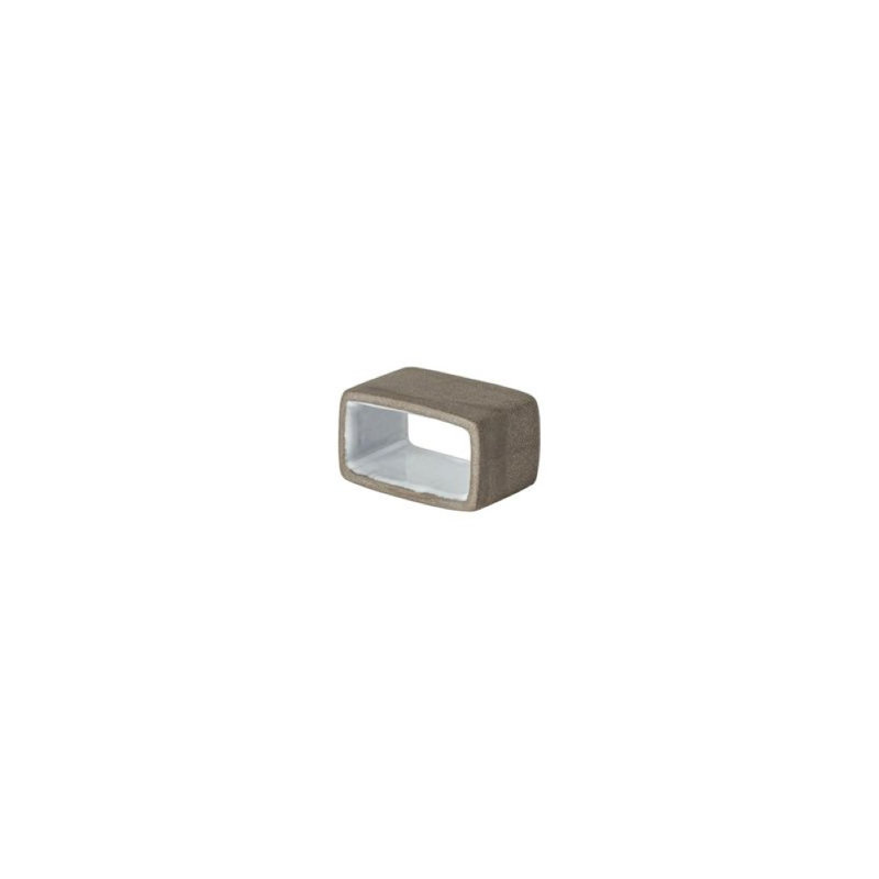 Set 4 Napkin Rings Rectangular, Gray