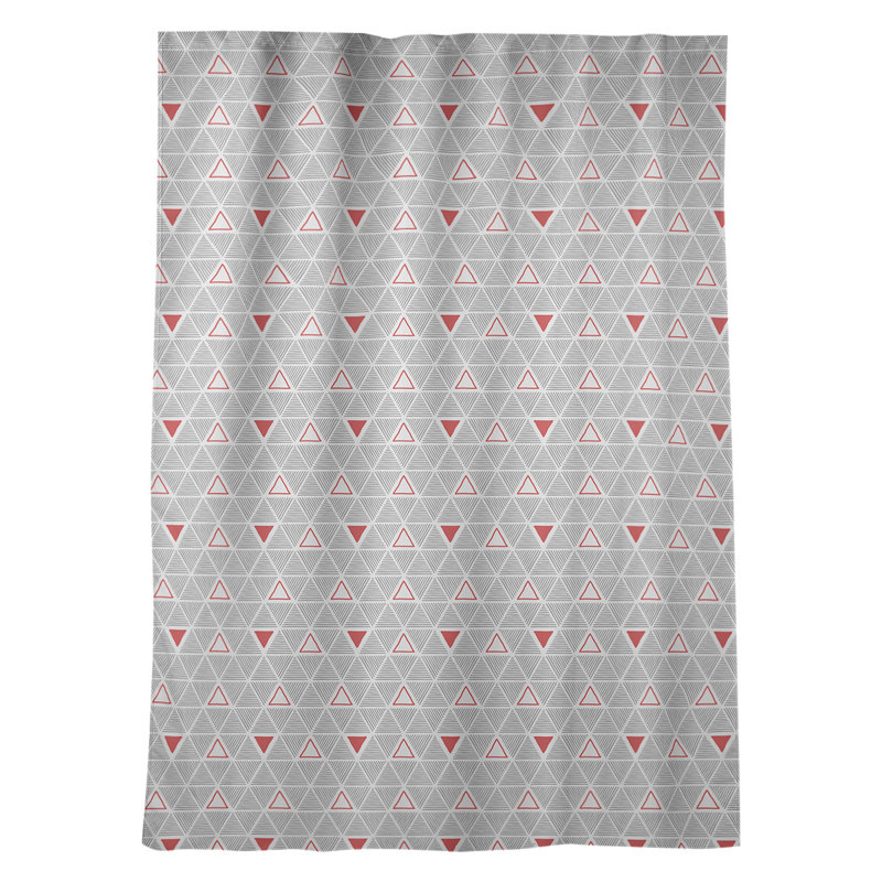 Jordao Room Darkening Curtain Single Panel, Red/Gray