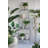25.5x17x80.5" Rustic Iron 4-Tier Etagere with Twisted Rope Details