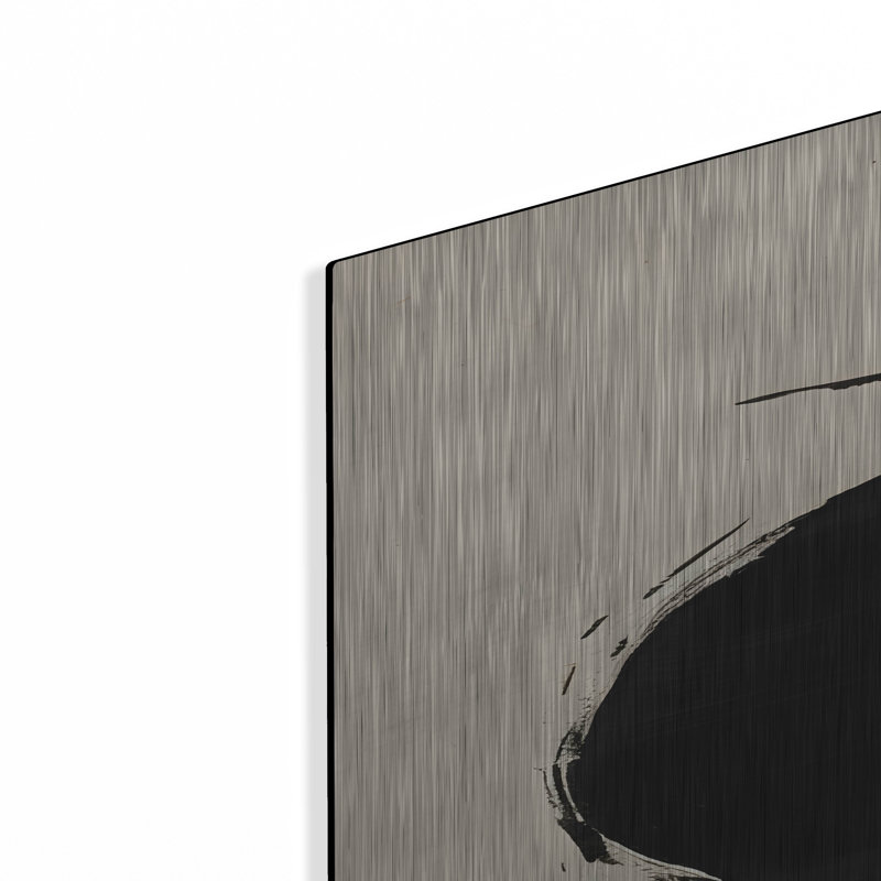 «Black & Neutral Abstract» par Petals Prints Design, art mural en métal, H 36 po x l 24 po