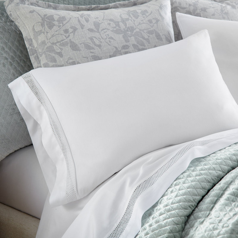 Taies d'oreiller ivoire Vienna , Blanc, Taies d'oreiller pour grand lit