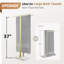Porte-serviettes de salle de bain autoportant KES à hauteur égale H 37 po avec base en marbre KES-93425366