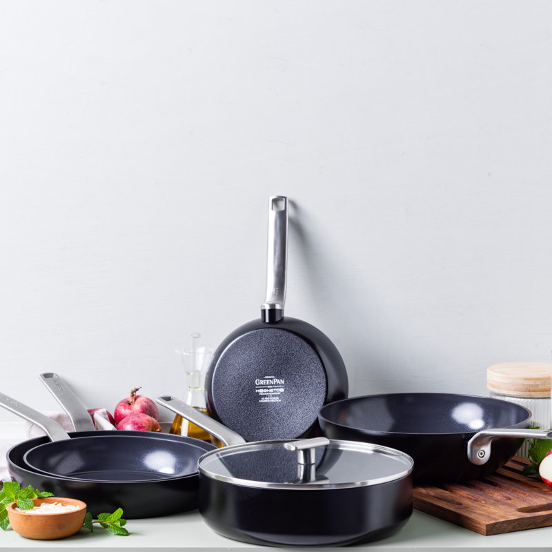 Greenpan Evolution Wok 28cm - Cream, Black/Silver