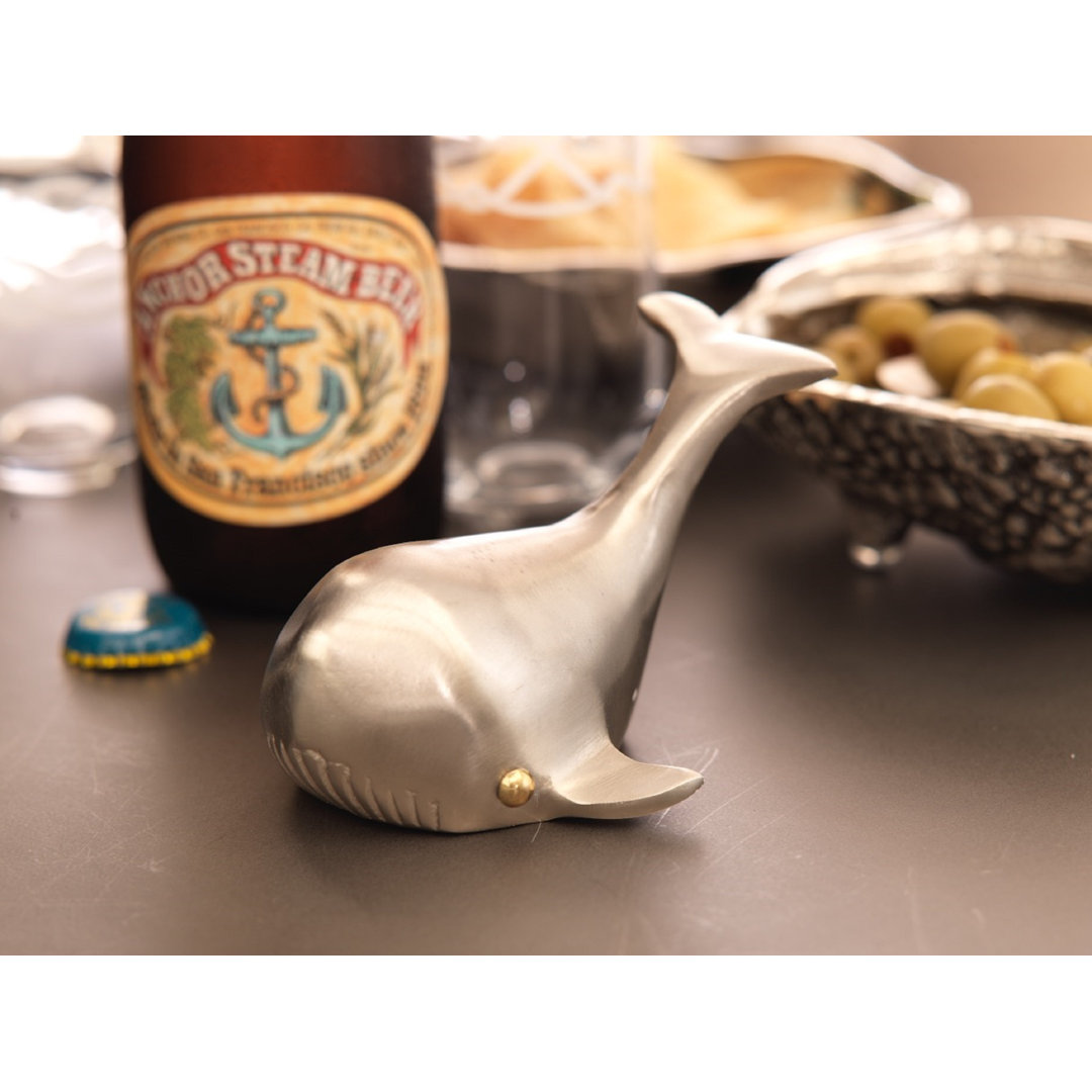 Amedeo Orca Whale Pewter Bottle Opener (Set of 2) Highland Dunes 