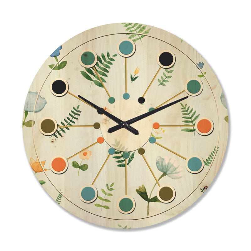 Horloge murale rétro Mid-Century, Grand