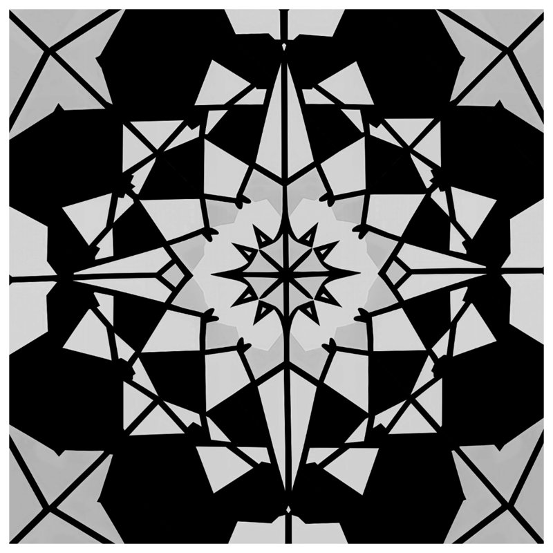 Tapis de bain noir à motif géométrique, L 34 po x L 21 po