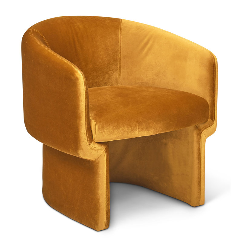 Jessie Accent Chair, Mustard  Velvet