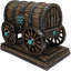 Figurine rustique wagon couvert en fausse charrette