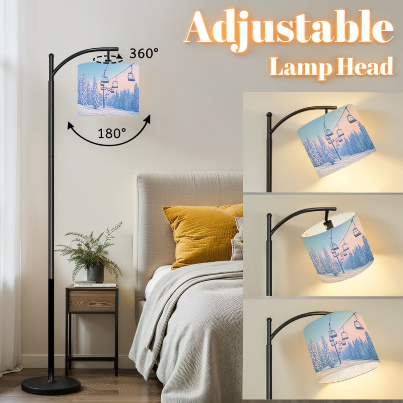 Lampe sur pied avec abat-jour réglable Arc