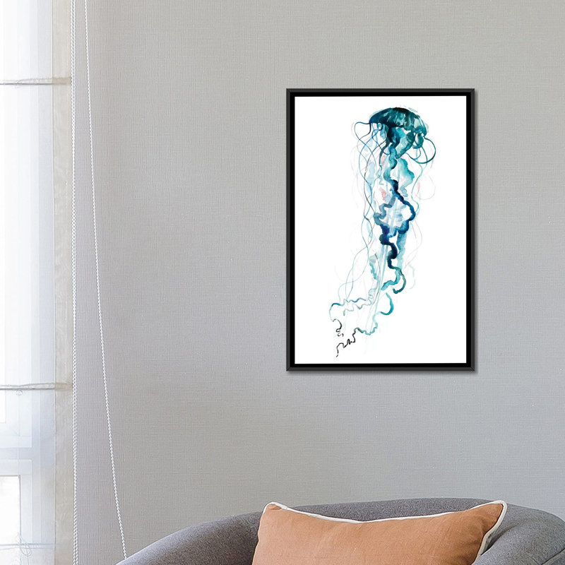 «Electric Tangle I» par Grace Popp - impression sur toile tendue, H 26 po x l 18 po x P 1,5 po, Toile avec cadre noir