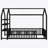 Metal House Bed With Detachable Shelves-1125106454