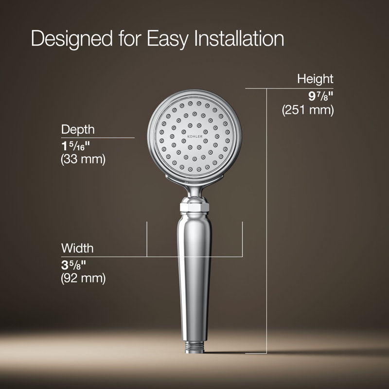Artifacts Single-Function Handshower, 2.5 Gpm, Polished Chrome