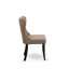 L'ensemble de mobilier de salle à manger 3 pièces comprend une table ronde avec piédestal et 2 chaises rembourrées en tissu de lin, noir brossé-1998732286-1998732287-1998732273