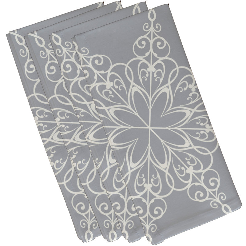 Ensemble de serviettes 4 pièces Snowflake, Gris