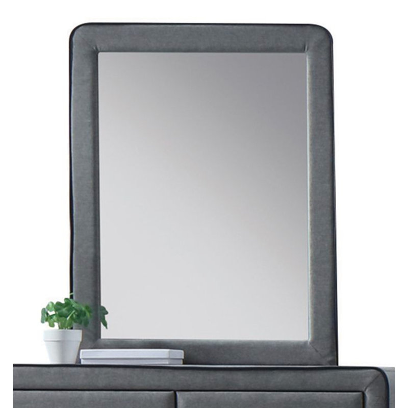 Light Gray Fabric Mirror